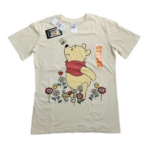 NWT Disney Winnie The Pooh Shirt Sz‎ Medium Embroidered Cotton Blend Cartoon